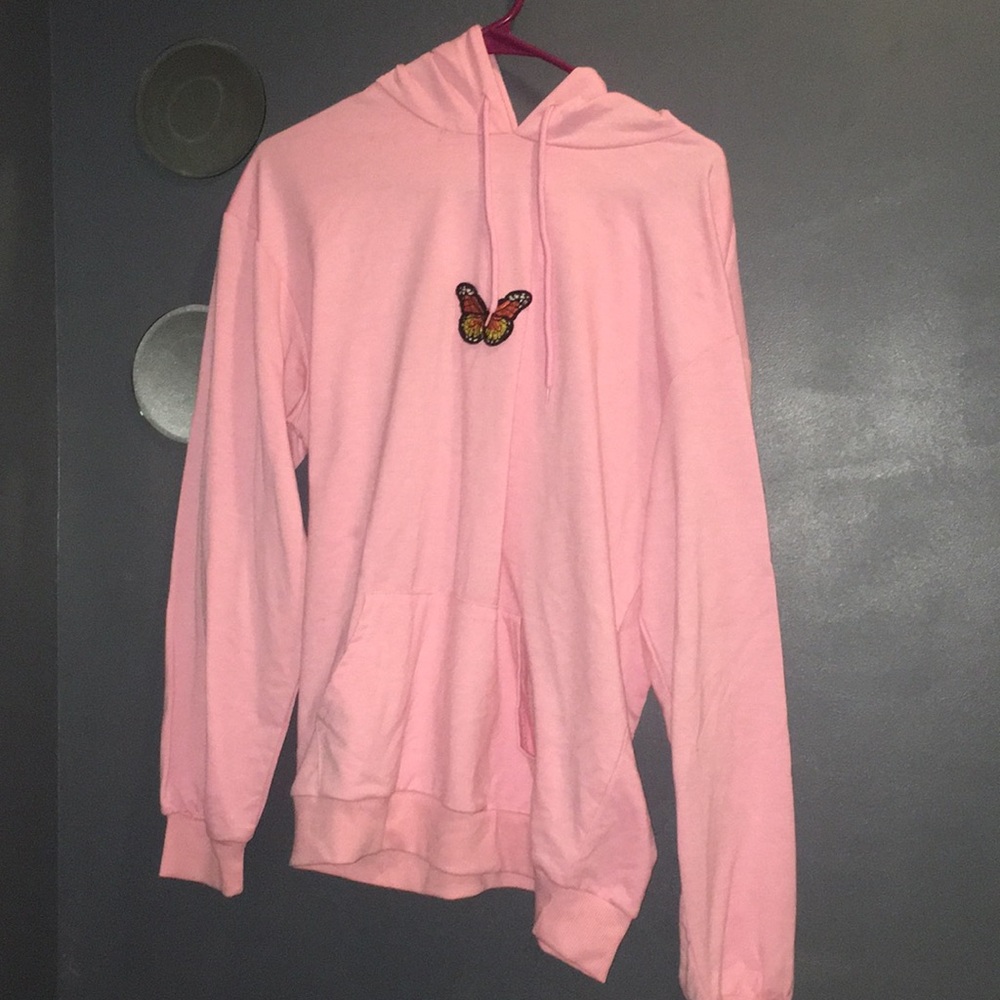 pink butterfly hoodie